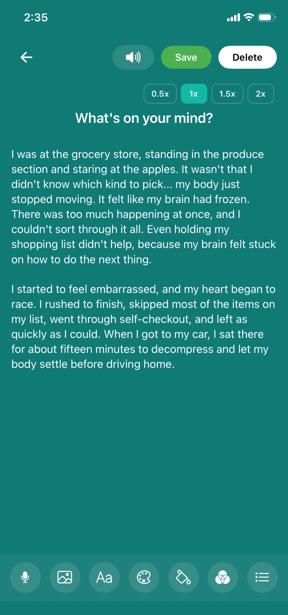 Editing entry with added context